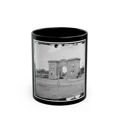 Gettysburg, Pa. The Cemetery Gatehouse (U.S. Civil War) Black Coffee Mug-11oz-The Sticker Space