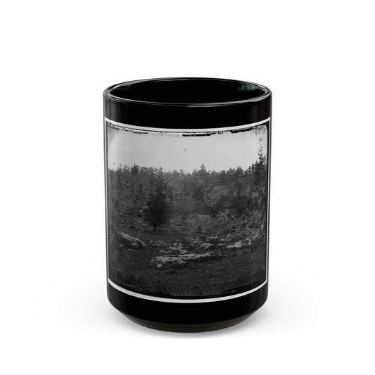 Gettysburg, Pa. View Of Little Round Top (U.S. Civil War) Black Coffee Mug-15oz-The Sticker Space