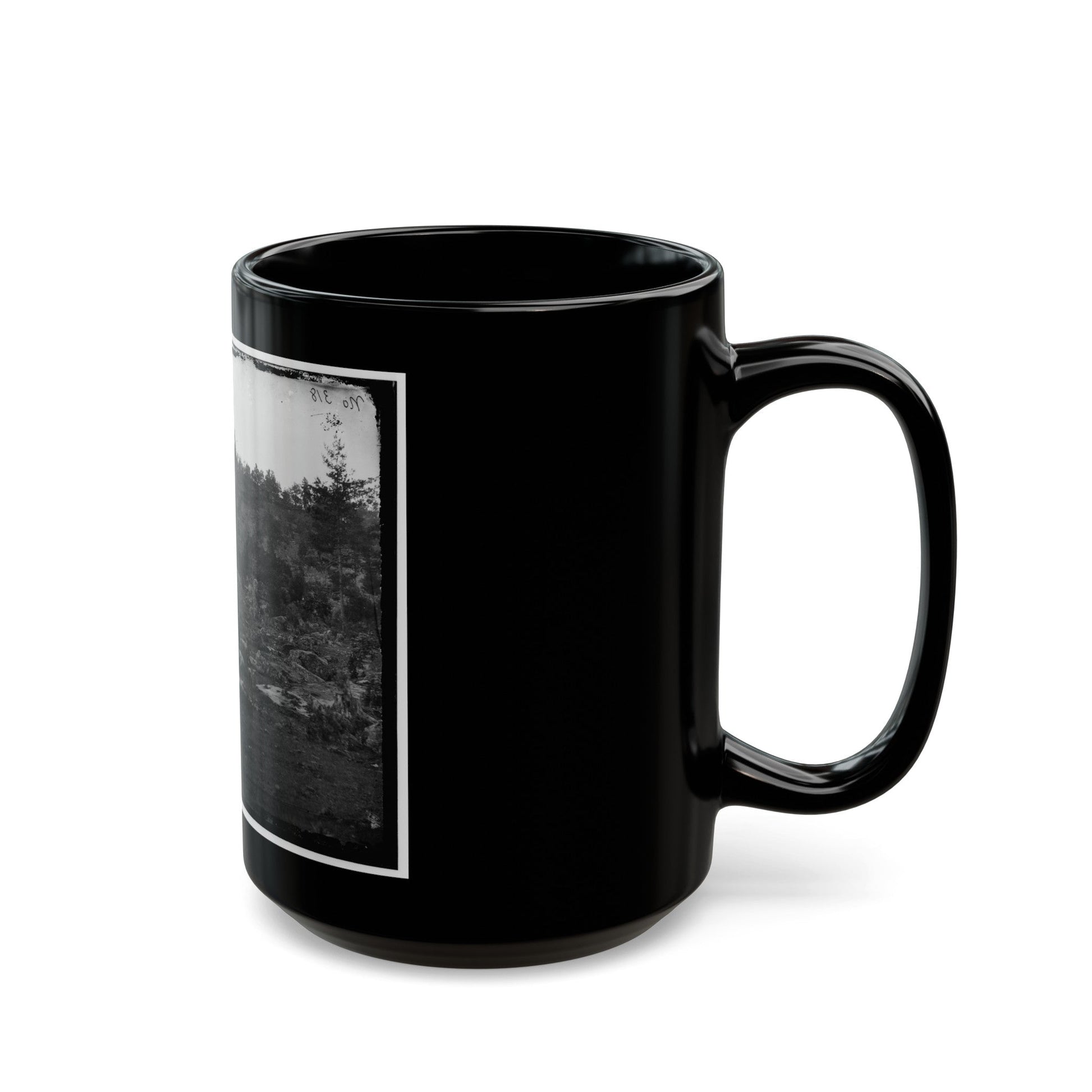 Gettysburg, Pa. View Of Little Round Top (U.S. Civil War) Black Coffee Mug-The Sticker Space