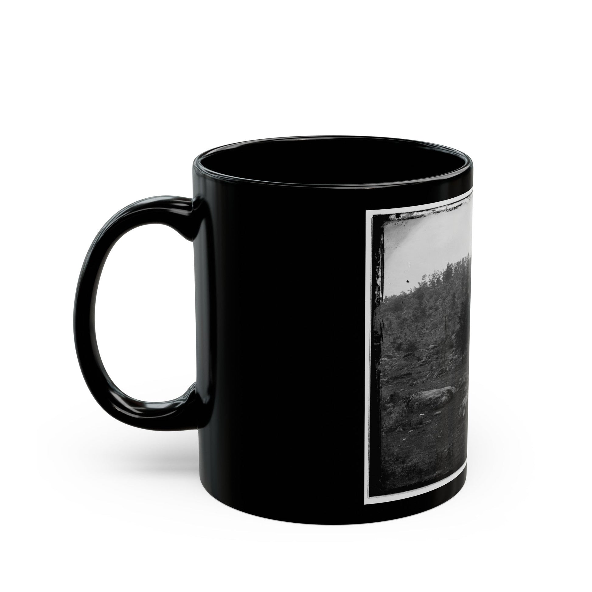 Gettysburg, Pa. View Of Little Round Top (U.S. Civil War) Black Coffee Mug-The Sticker Space