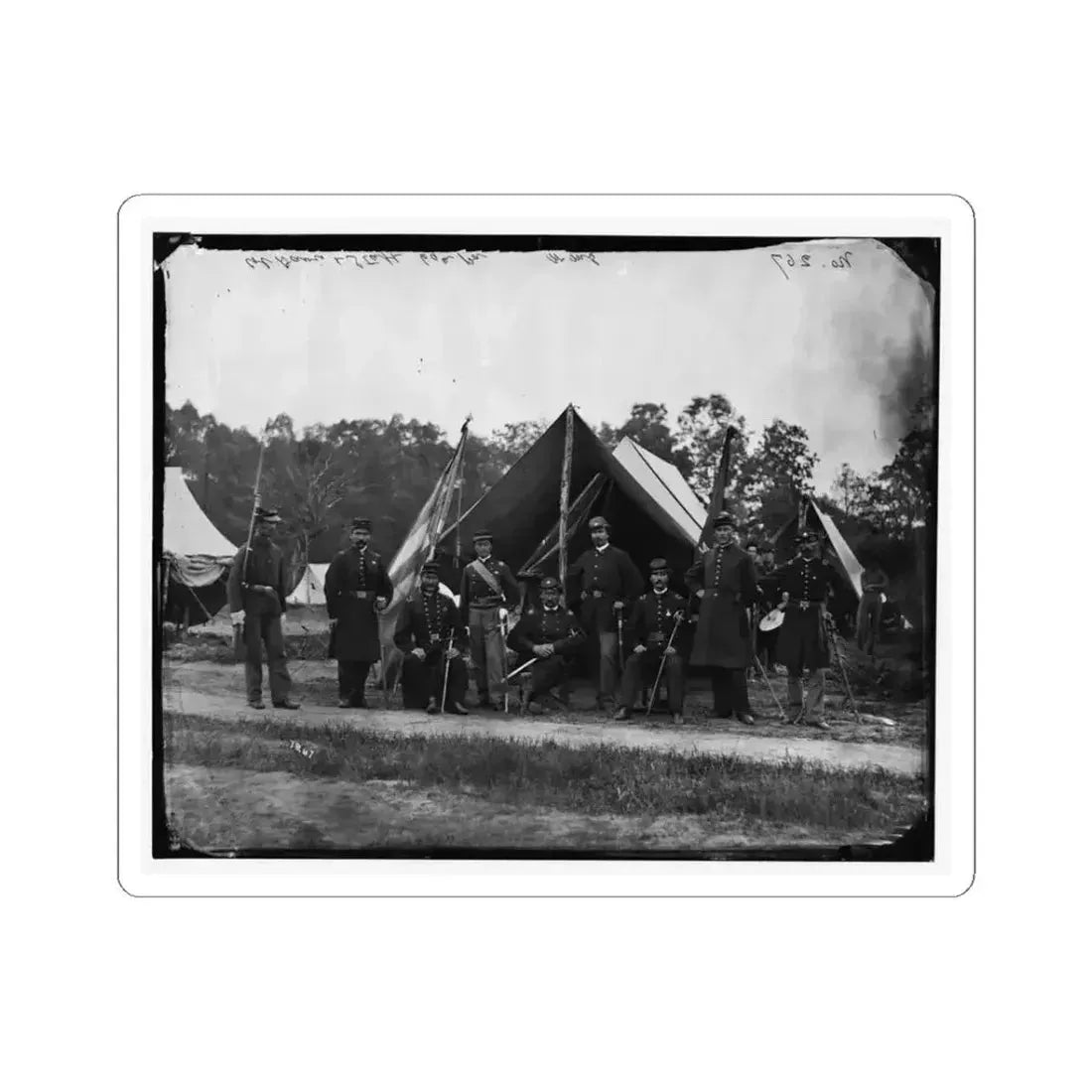 Gettysburg, Pennsylvania. Field and Staff Officers, 69Th Pennsylvania (U.S. Civil War) STICKER Vinyl Kiss-Cut Decal 3 Inch White - The Sticker Space