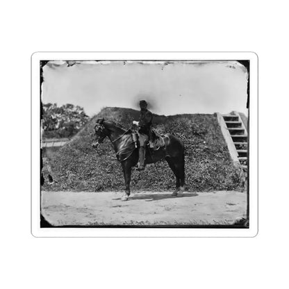 Gettysburg, Pennsylvania. Lt. Col. Samuel K. Schwenk, 50Th Pennsylvania Infantry (Seated on Horse) (U.S. Civil War) STICKER Vinyl Kiss-Cut Decal 2 Inch White - The Sticker Space