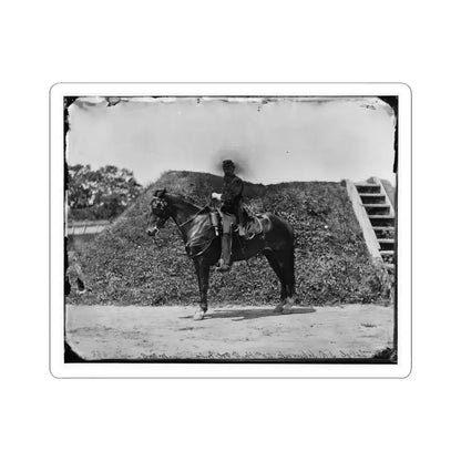 Gettysburg, Pennsylvania. Lt. Col. Samuel K. Schwenk, 50Th Pennsylvania Infantry (Seated on Horse) (U.S. Civil War) STICKER Vinyl Kiss-Cut Decal 3 Inch White - The Sticker Space