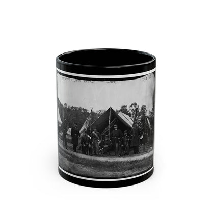 Gettysburg, Pennsylvania. Field And Staff Officers, 69th Pennsylvania (U.S. Civil War) Black Coffee Mug-11oz-The Sticker Space