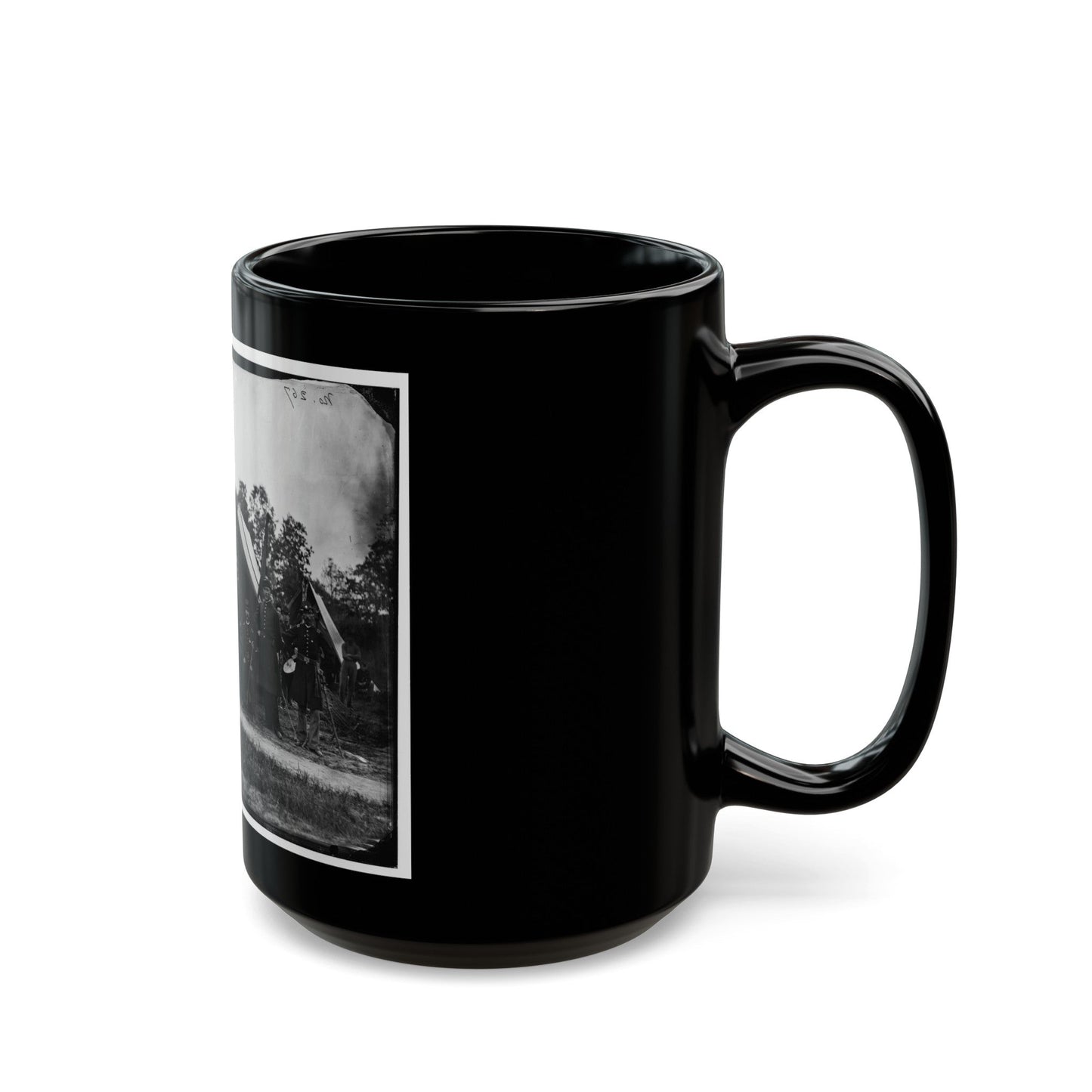 Gettysburg, Pennsylvania. Field And Staff Officers, 69th Pennsylvania (U.S. Civil War) Black Coffee Mug-The Sticker Space