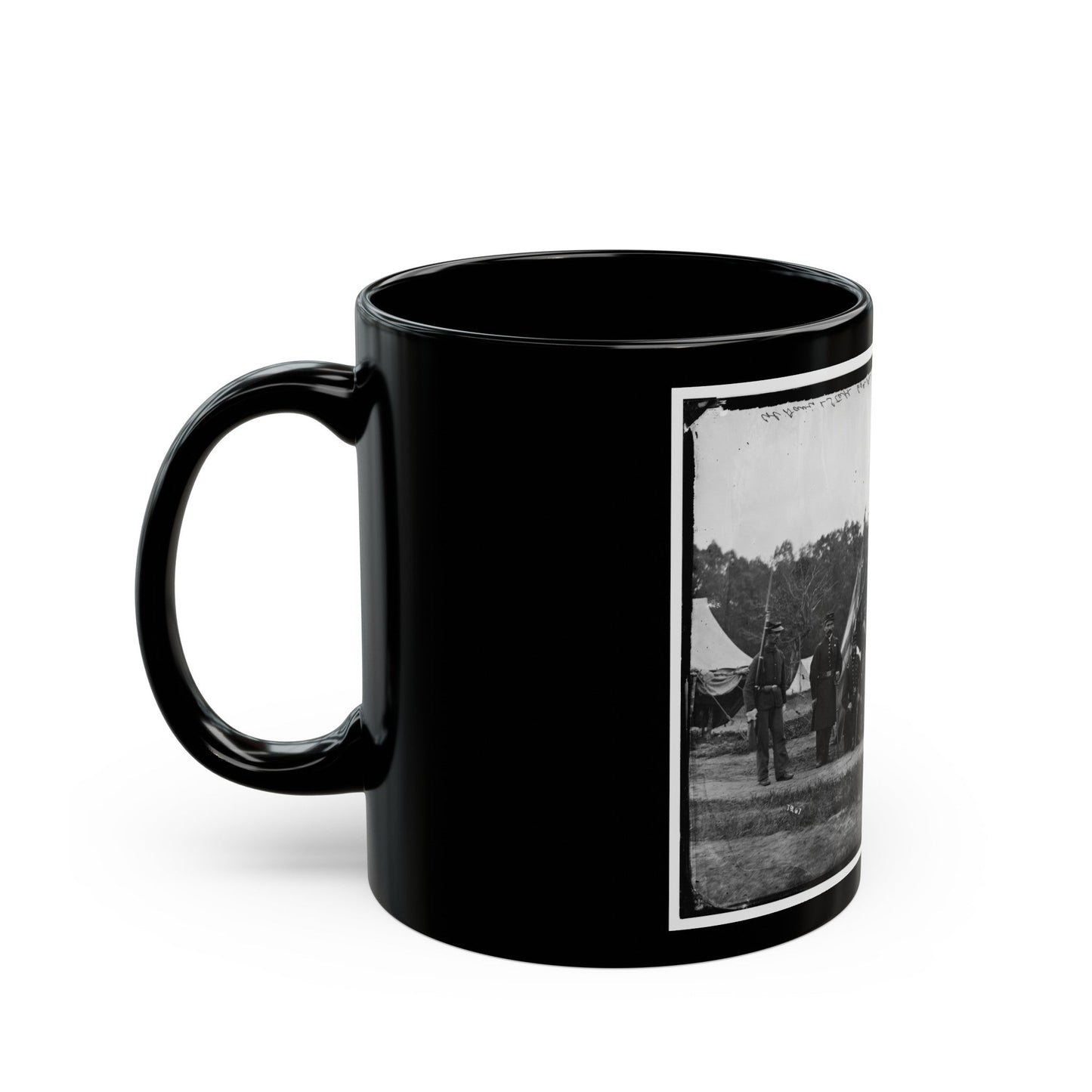 Gettysburg, Pennsylvania. Field And Staff Officers, 69th Pennsylvania (U.S. Civil War) Black Coffee Mug-The Sticker Space