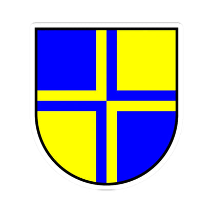 Gevierendeeld kruis (Switzerland) (Coat of Arms) STICKER Vinyl Kiss-Cut Decal 2 Inch White - The Sticker Space
