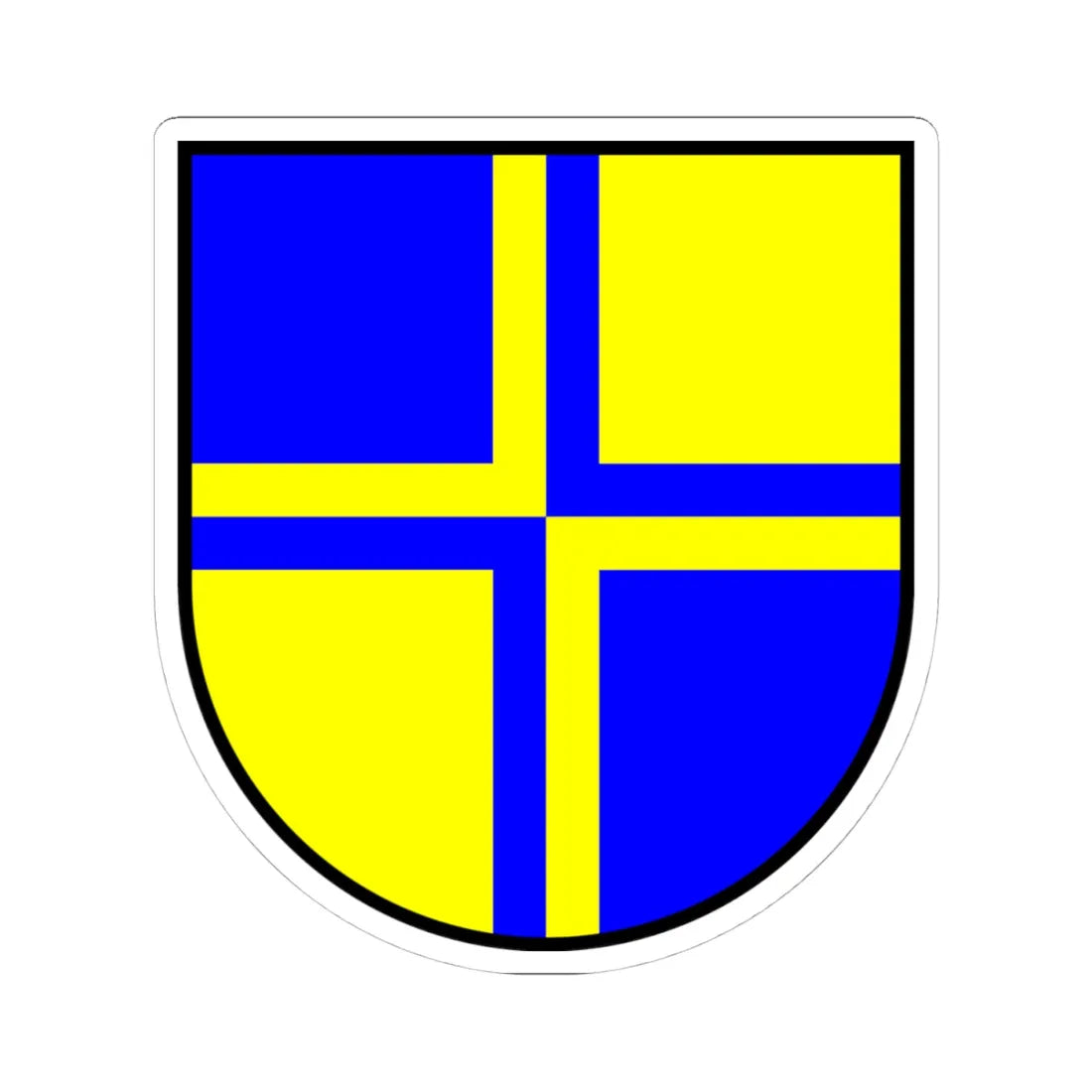 Gevierendeeld kruis (Switzerland) (Coat of Arms) STICKER Vinyl Kiss-Cut Decal 4 Inch White - The Sticker Space