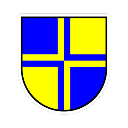 Gevierendeeld kruis (Switzerland) (Coat of Arms) STICKER Vinyl Kiss-Cut Decal 4 Inch White - The Sticker Space