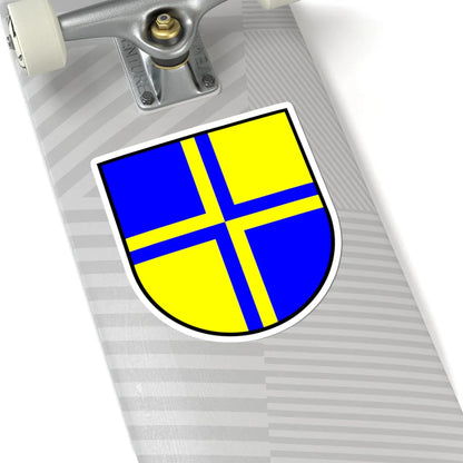 Gevierendeeld kruis (Switzerland) (Coat of Arms) STICKER Vinyl Kiss-Cut Decal - The Sticker Space