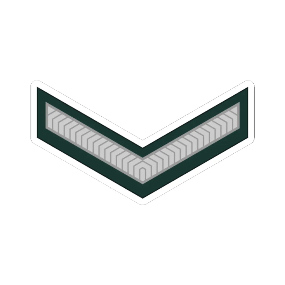 Ghana Army OR 3 (Ghana) (Military Rank) STICKER Vinyl Kiss-Cut Decal 4 Inch White - The Sticker Space