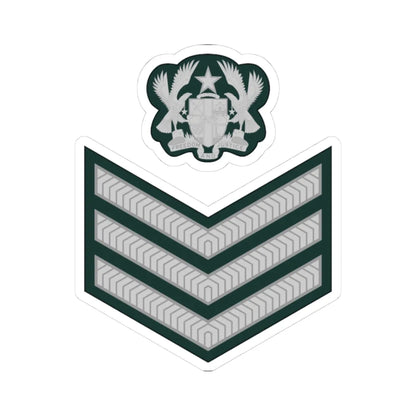Ghana Army OR 7 (Ghana) (Military Rank) STICKER Vinyl Kiss-Cut Decal 3 Inch White - The Sticker Space