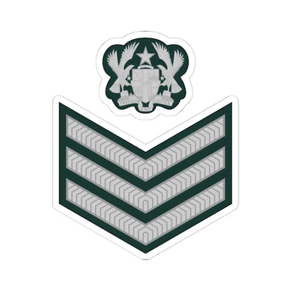 Ghana Army OR 7 (Ghana) (Military Rank) STICKER Vinyl Kiss-Cut Decal 6 Inch White - The Sticker Space