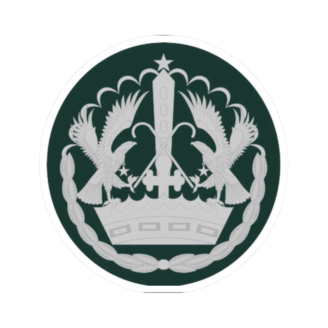Ghana Army OR 9 (Ghana) (Military Rank) STICKER Vinyl Kiss-Cut Decal 2 Inch White - The Sticker Space