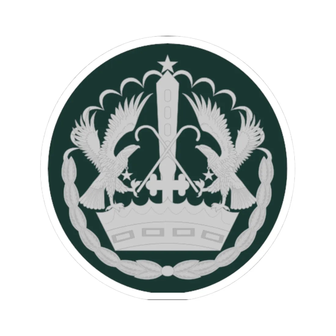 Ghana Army OR 9 (Ghana) (Military Rank) STICKER Vinyl Kiss-Cut Decal 3 Inch White - The Sticker Space