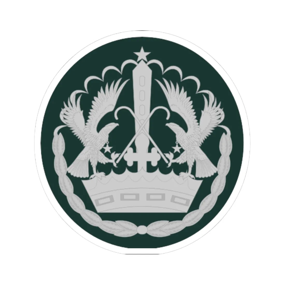 Ghana Army OR 9 (Ghana) (Military Rank) STICKER Vinyl Kiss-Cut Decal 4 Inch White - The Sticker Space