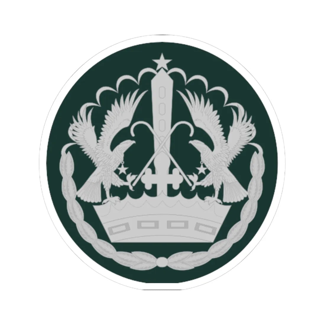 Ghana Army OR 9 (Ghana) (Military Rank) STICKER Vinyl Kiss-Cut Decal 6 Inch White - The Sticker Space