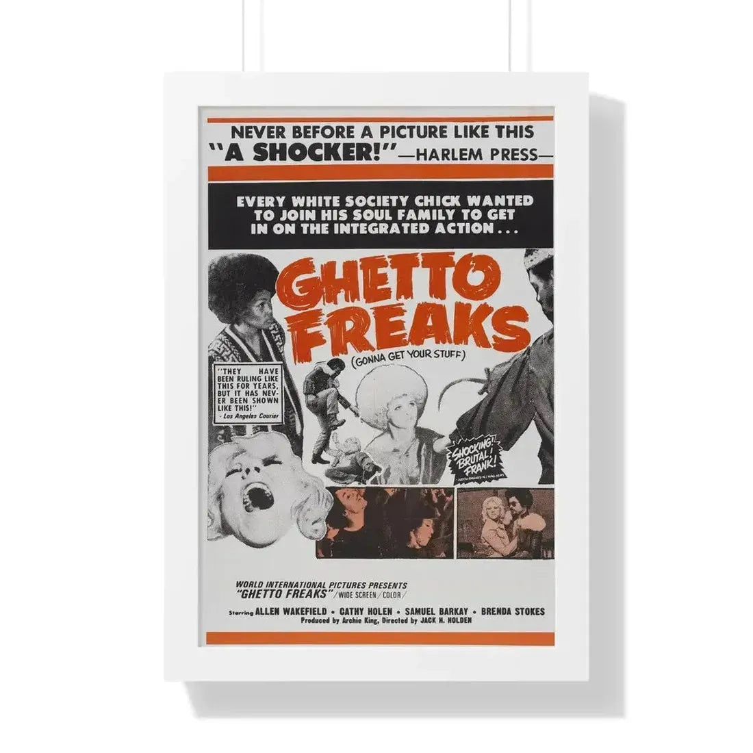 GHETTO FREAKS 1970 - Framed Movie Poster - The Sticker Space