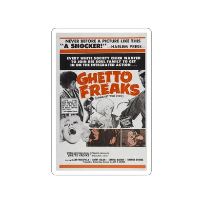 GHETTO FREAKS 1970 Movie Poster STICKER Vinyl Die-Cut Decal 2 Inch - The Sticker Space