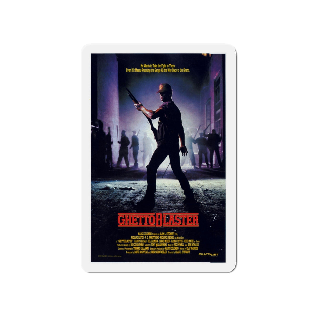 GHETTOBLASTER 1989 Movie Poster - Die-Cut Magnet-4" x 4"-The Sticker Space