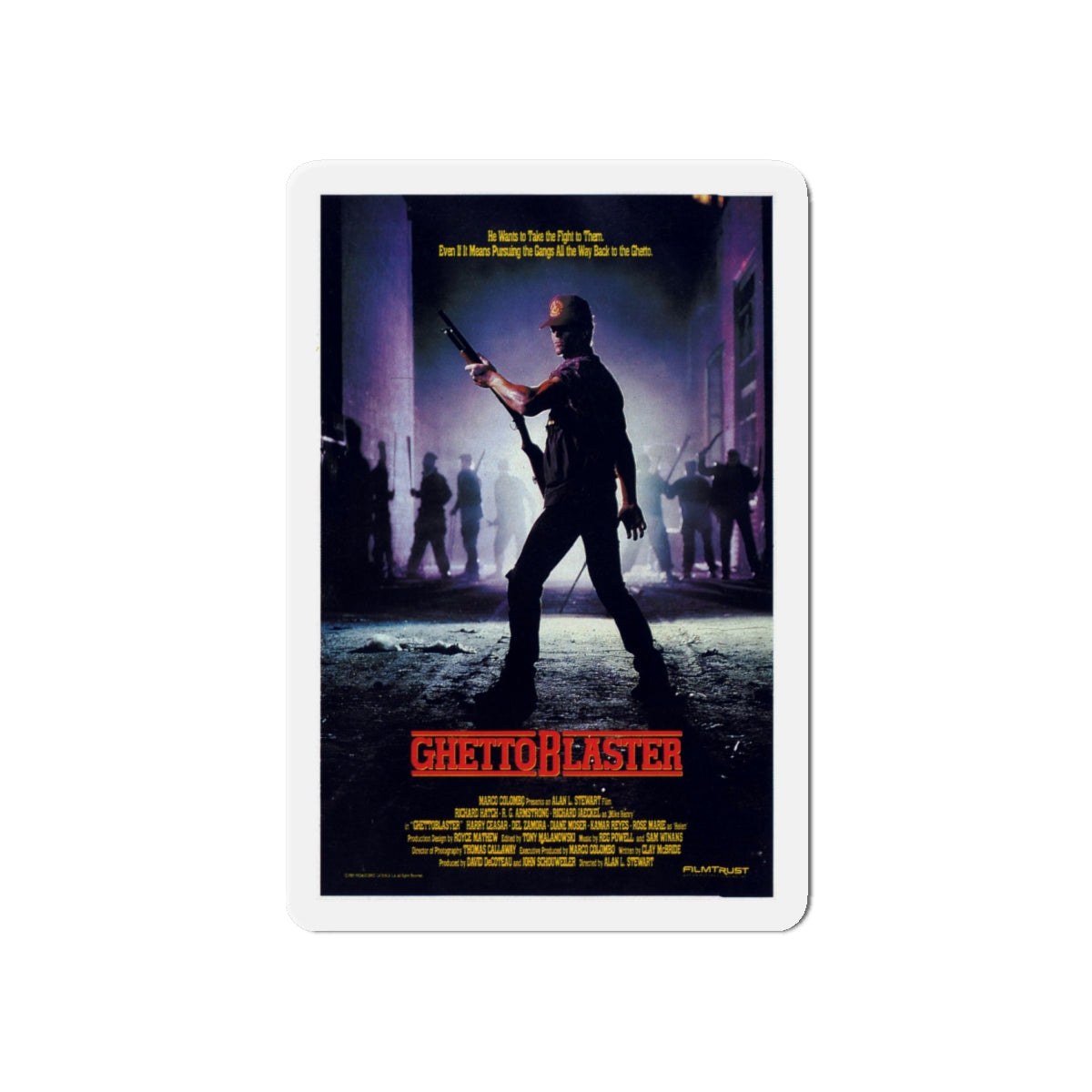 GHETTOBLASTER 1989 Movie Poster - Die-Cut Magnet-6 × 6"-The Sticker Space