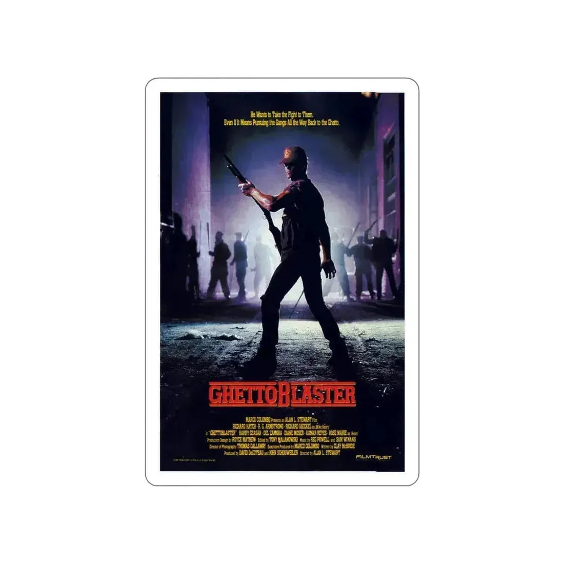 GHETTOBLASTER 1989 Movie Poster STICKER Vinyl Die-Cut Decal 6 Inch - The Sticker Space