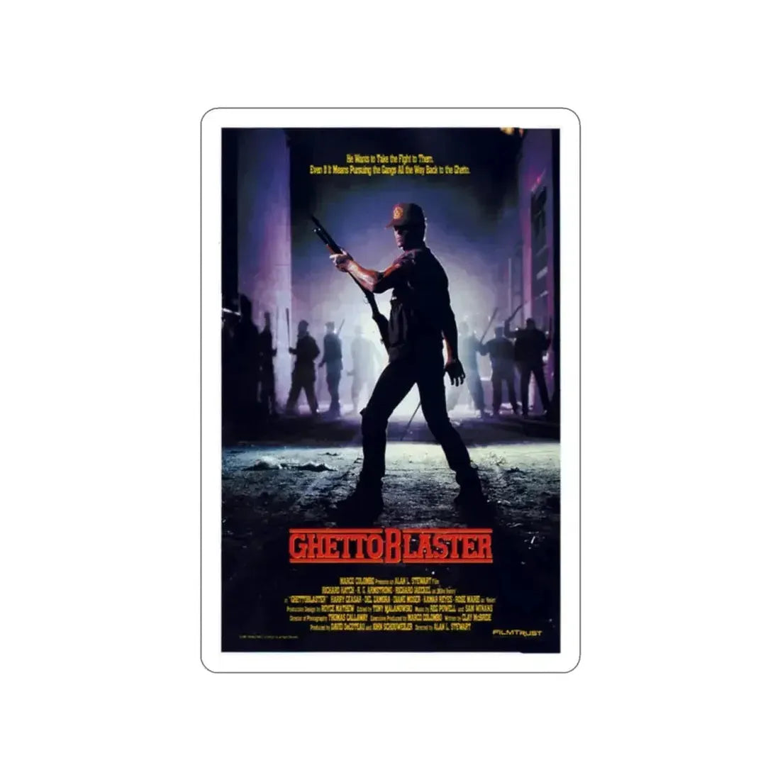 GHETTOBLASTER 1989 Movie Poster STICKER Vinyl Die-Cut Decal - The Sticker Space