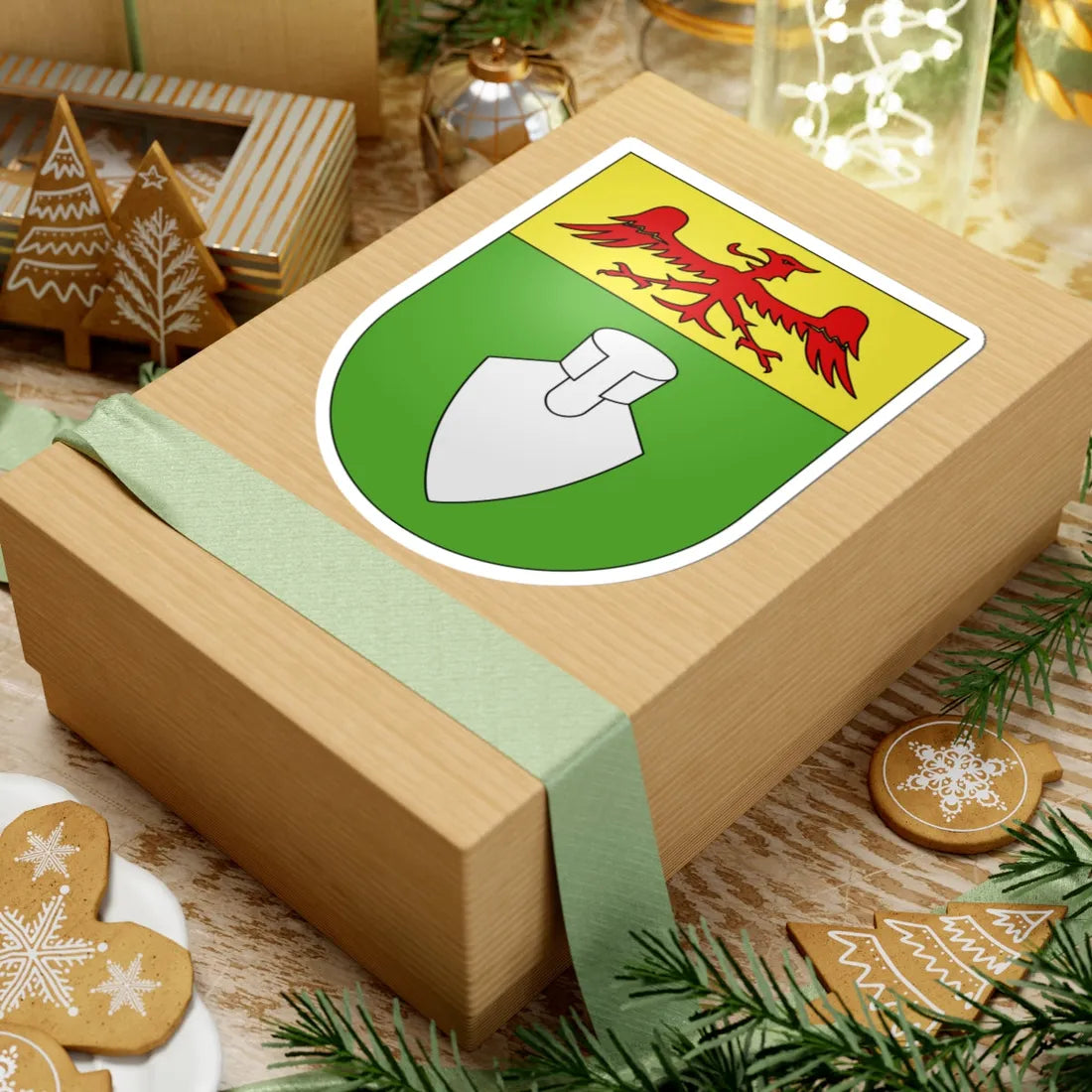 Ghirone-coat of arms (Switzerland) (Coat of Arms) STICKER Vinyl Kiss-Cut Decal - The Sticker Space