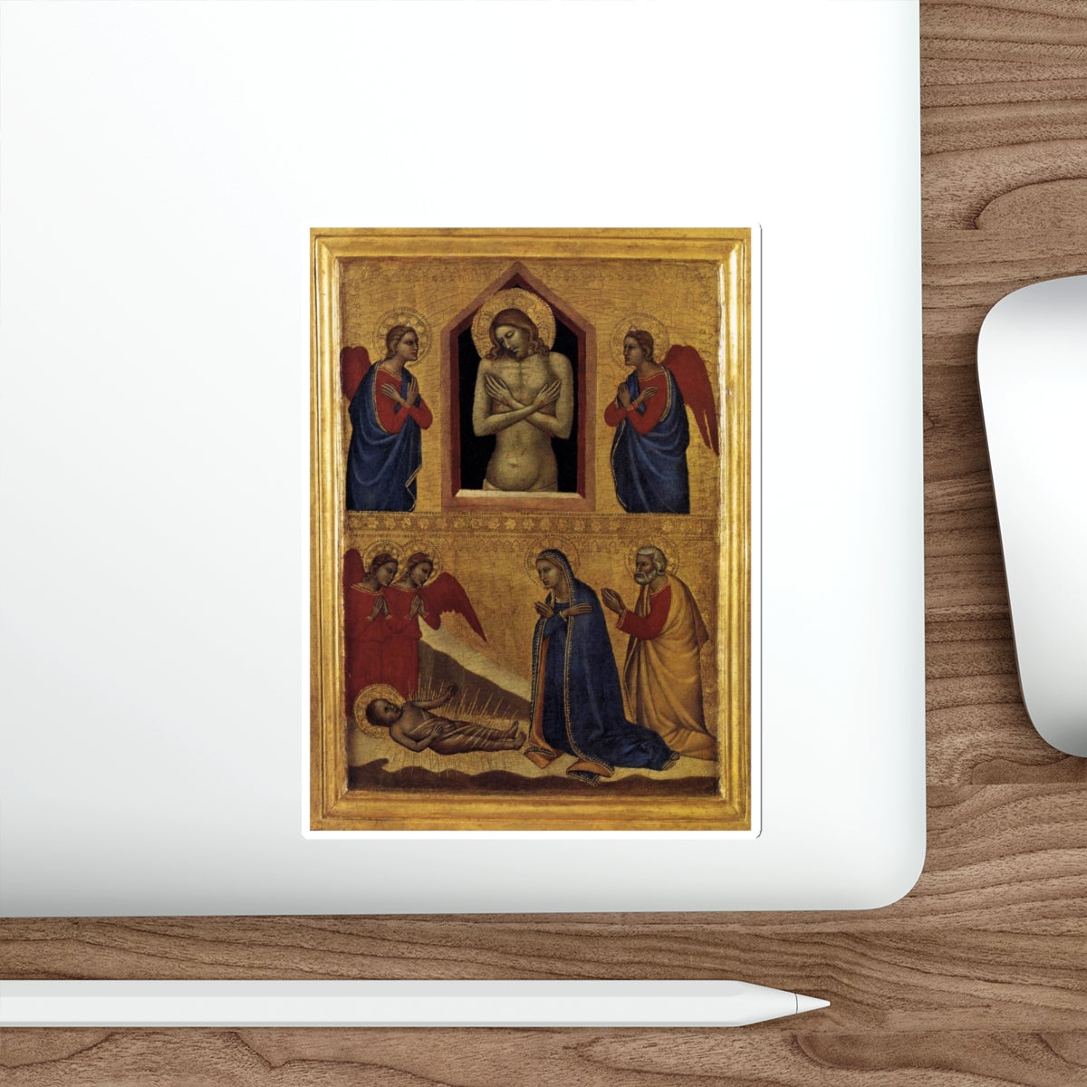 GHISSI, Francescuccio - The Dead Christ and the Adoration of the Infant Jesus (Artwork) STICKER Vinyl Die-Cut Decal-The Sticker Space