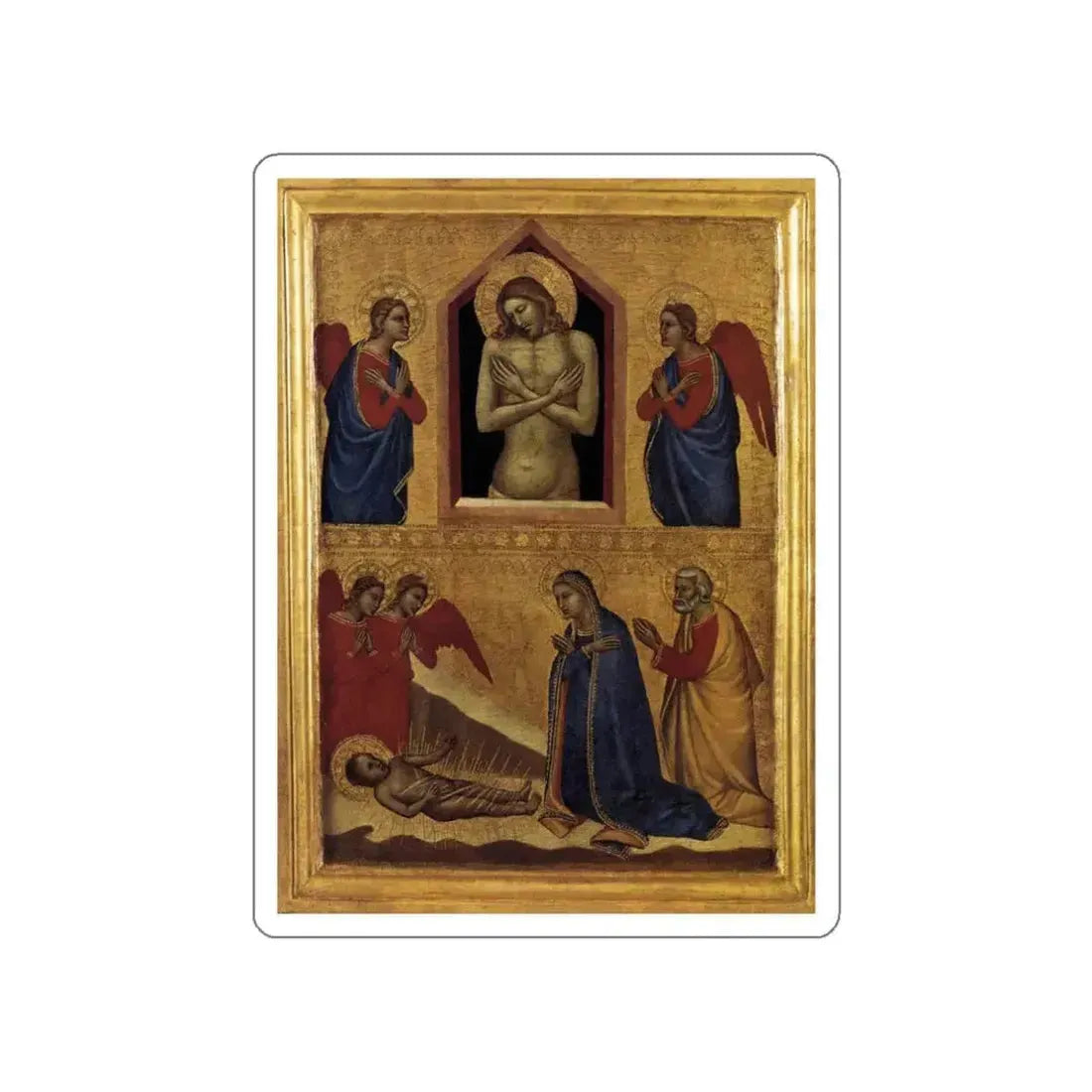 GHISSI, Francescuccio - The Dead Christ and the Adoration of the Infant Jesus (Artwork) STICKER Vinyl Die-Cut Decal White Die-Cut 3 Inch - The Sticker Space