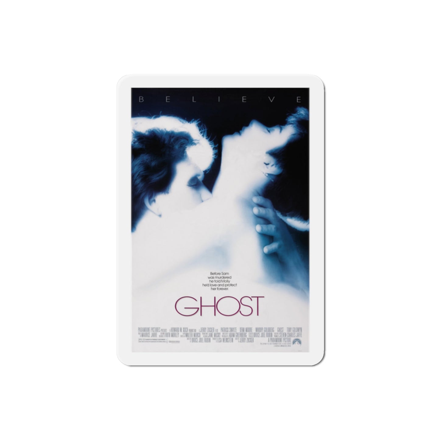 Ghost 1990 Movie Poster Die-Cut Magnet-2" x 2"-The Sticker Space