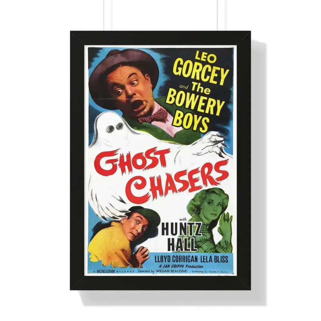GHOST CHASERS 1951 - Framed Movie Poster 16″ x 24″ Black - The Sticker Space