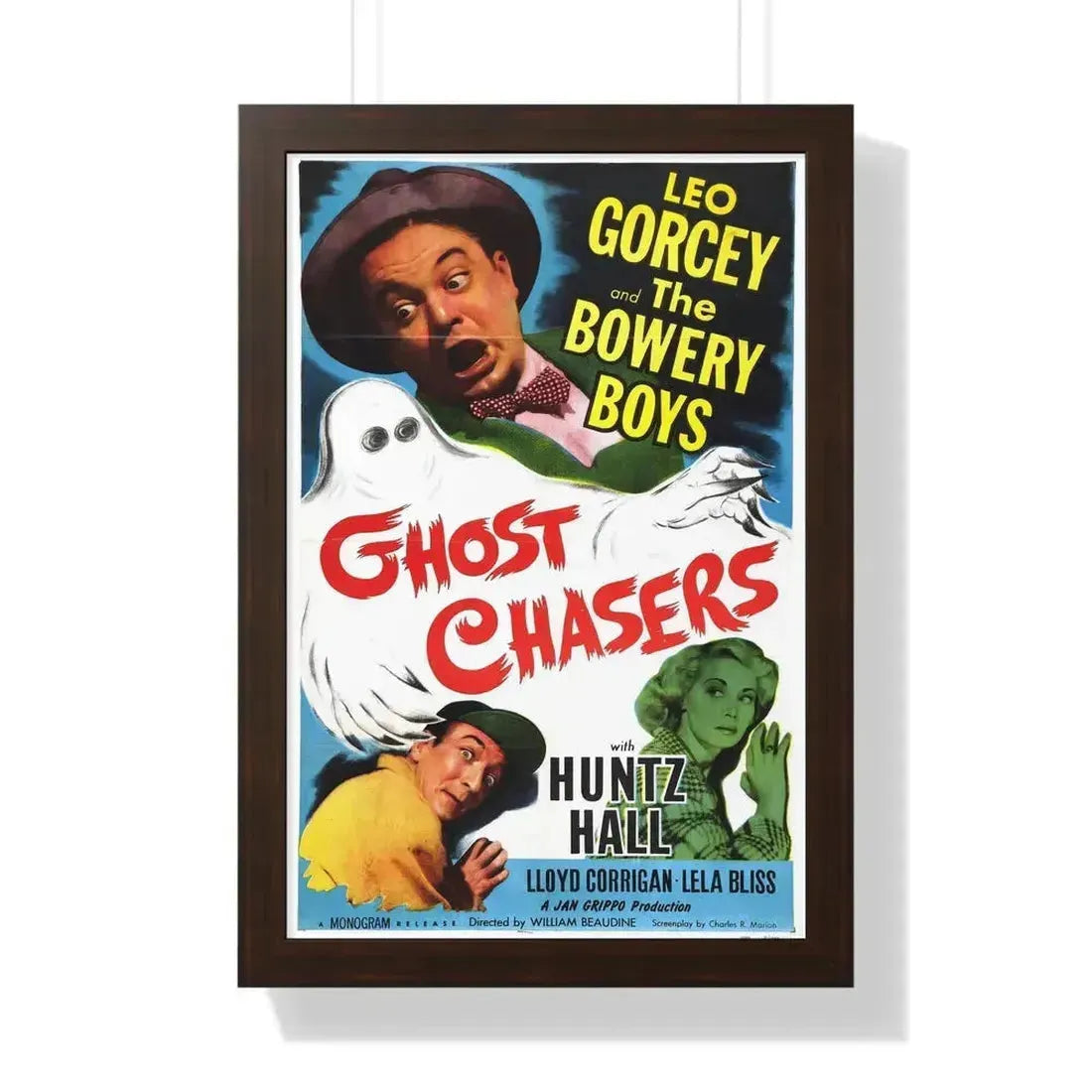 GHOST CHASERS 1951 - Framed Movie Poster 16″ x 24″ Walnut - The Sticker Space