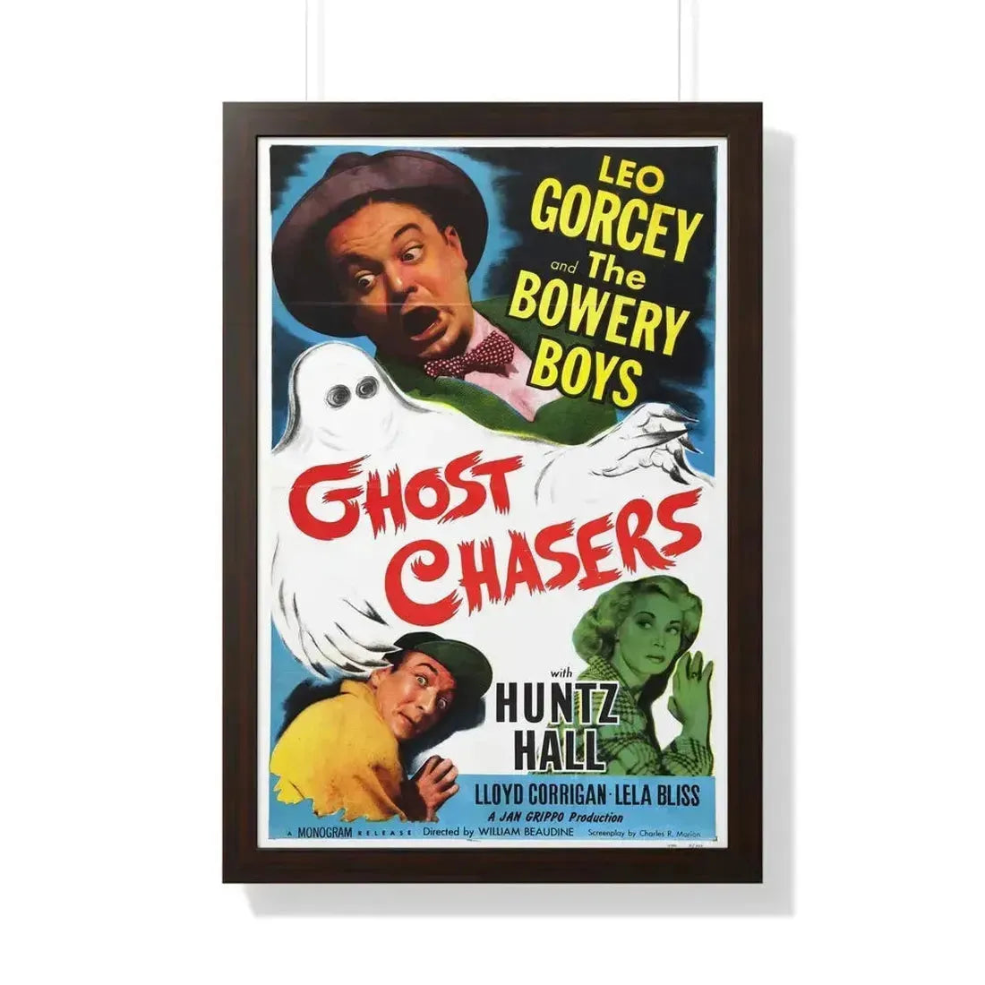 GHOST CHASERS 1951 - Framed Movie Poster 20" x 30" Walnut - The Sticker Space