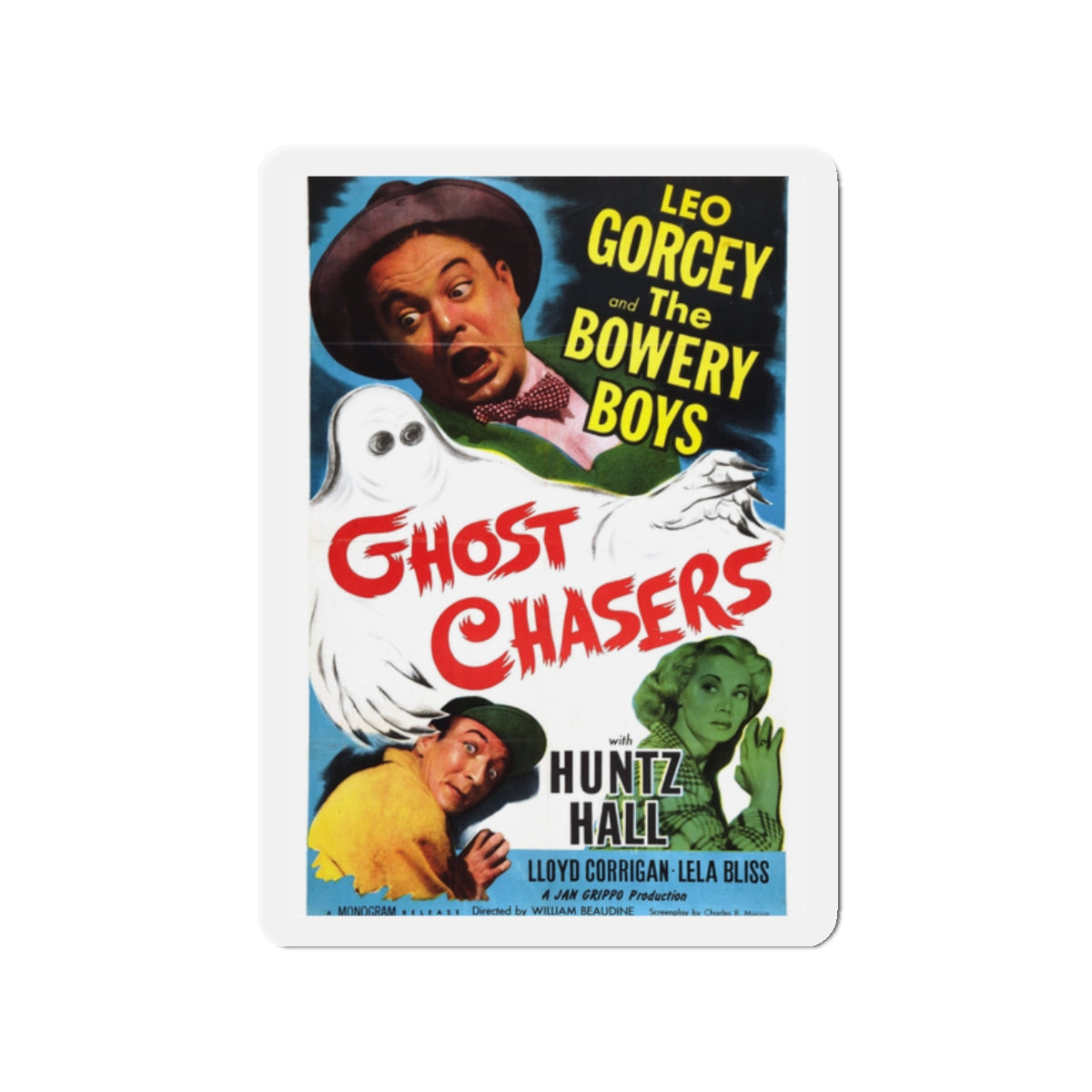 GHOST CHASERS 1951 Movie Poster - Die-Cut Magnet-2" x 2"-The Sticker Space