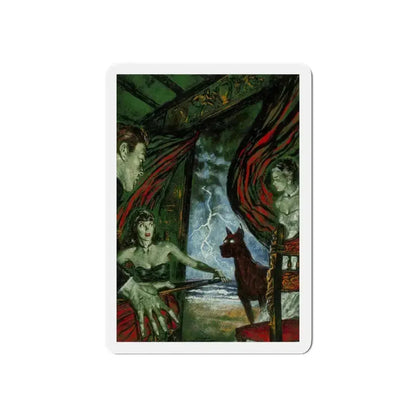 Ghost Dog, Saturday Home magazine interior illustration, July 1947 (Magazine Illustration) Refrigerator Magnet 6 Inch Die-Cut - The Sticker Space