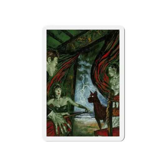 Ghost Dog, Saturday Home magazine interior illustration, July 1947 (Magazine Illustration) Refrigerator Magnet 6 Inch Die-Cut - The Sticker Space