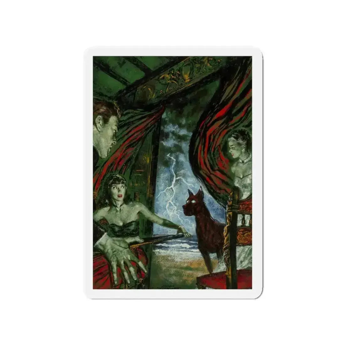 Ghost Dog, Saturday Home magazine interior illustration, July 1947 (Magazine Illustration) Refrigerator Magnet - The Sticker Space