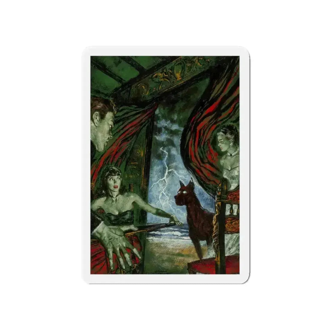 Ghost Dog, Saturday Home magazine interior illustration, July 1947 (Magazine Illustration) Refrigerator Magnet - The Sticker Space