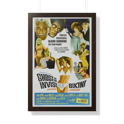 GHOST IN THE INVISIBLE BIKINI 1966 - Framed Movie Poster 20" x 30" Walnut - The Sticker Space