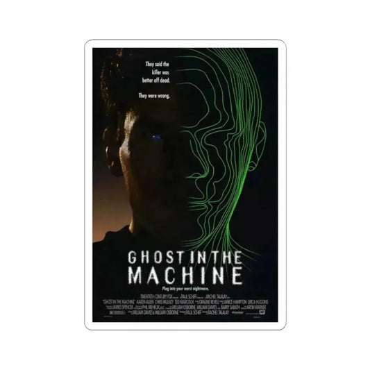 GHOST IN THE MACHINE 1993 Movie Poster - STICKER Vinyl Kiss-Cut Decal 2 Inch White - The Sticker Space