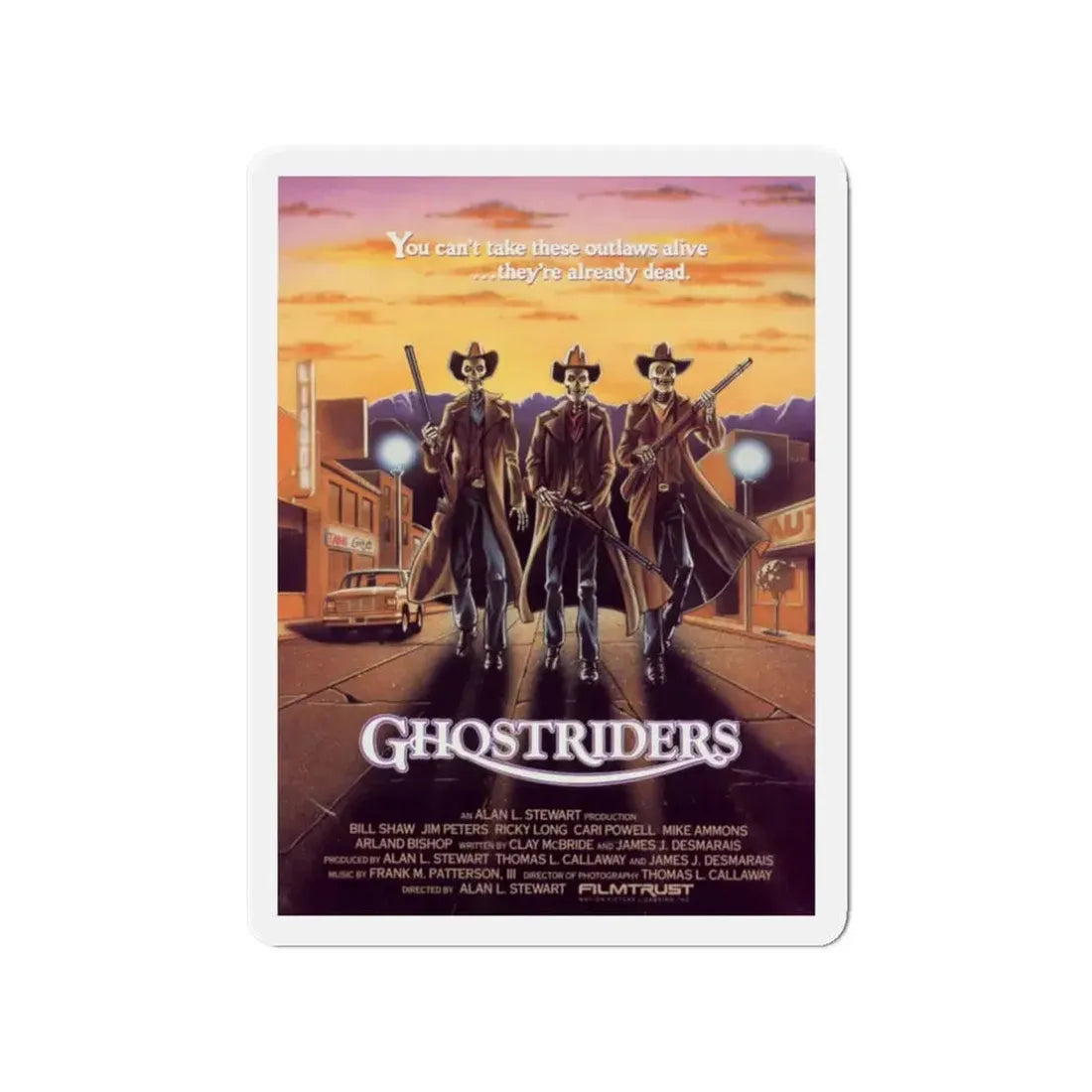 GHOST RIDERS 1987 Movie Poster - Refrigerator Magnet 3 Inch - The Sticker Space