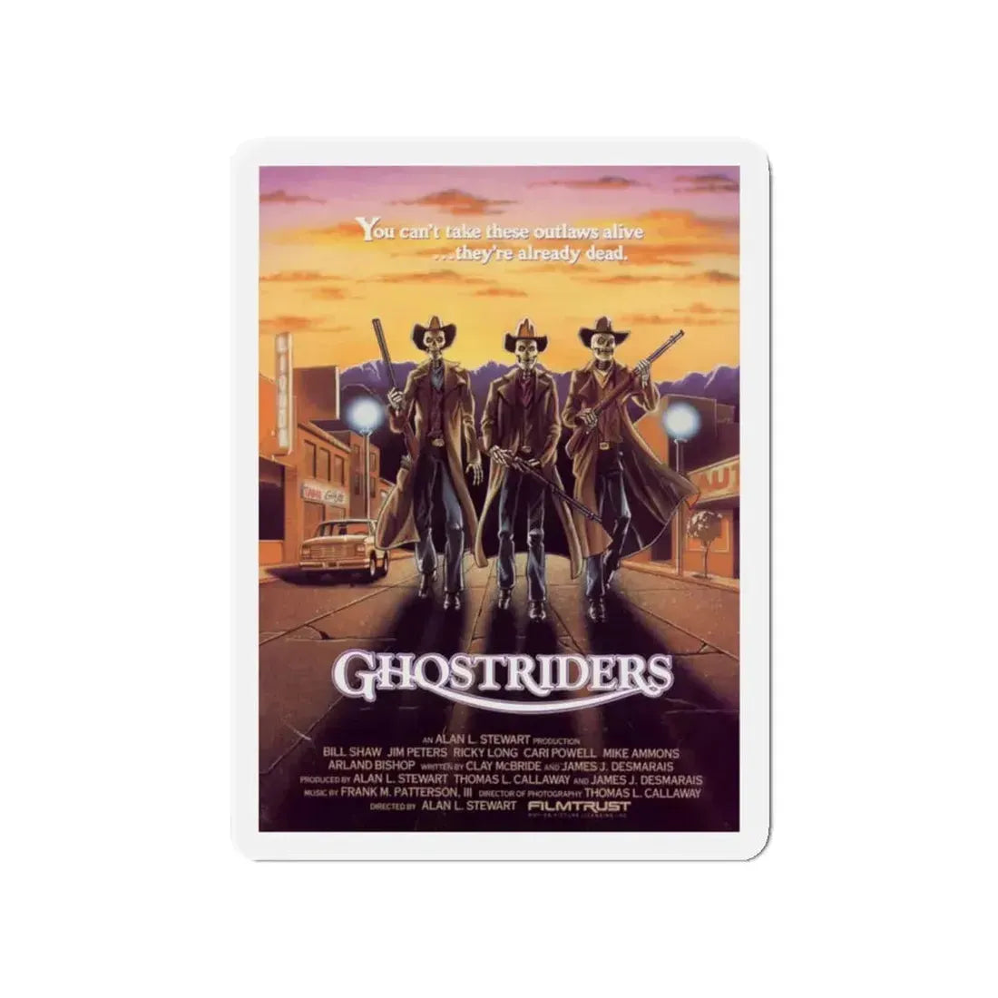 GHOST RIDERS 1987 Movie Poster - Refrigerator Magnet 4 Inch - The Sticker Space