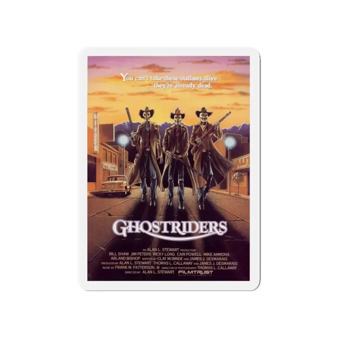 GHOST RIDERS 1987 Movie Poster - Refrigerator Magnet - The Sticker Space