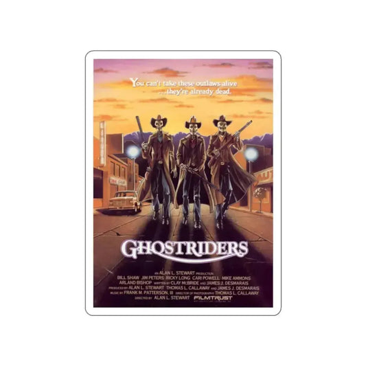 GHOST RIDERS 1987 Movie Poster STICKER Vinyl Die-Cut Decal 2 Inch - The Sticker Space