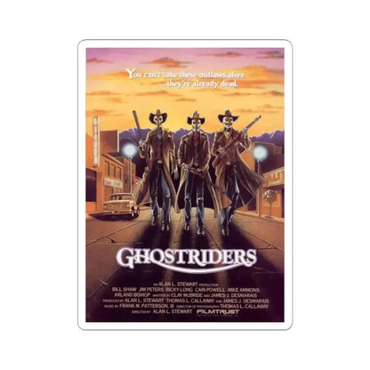 GHOST RIDERS 1987 Movie Poster - STICKER Vinyl Kiss-Cut Decal 3 Inch White - The Sticker Space