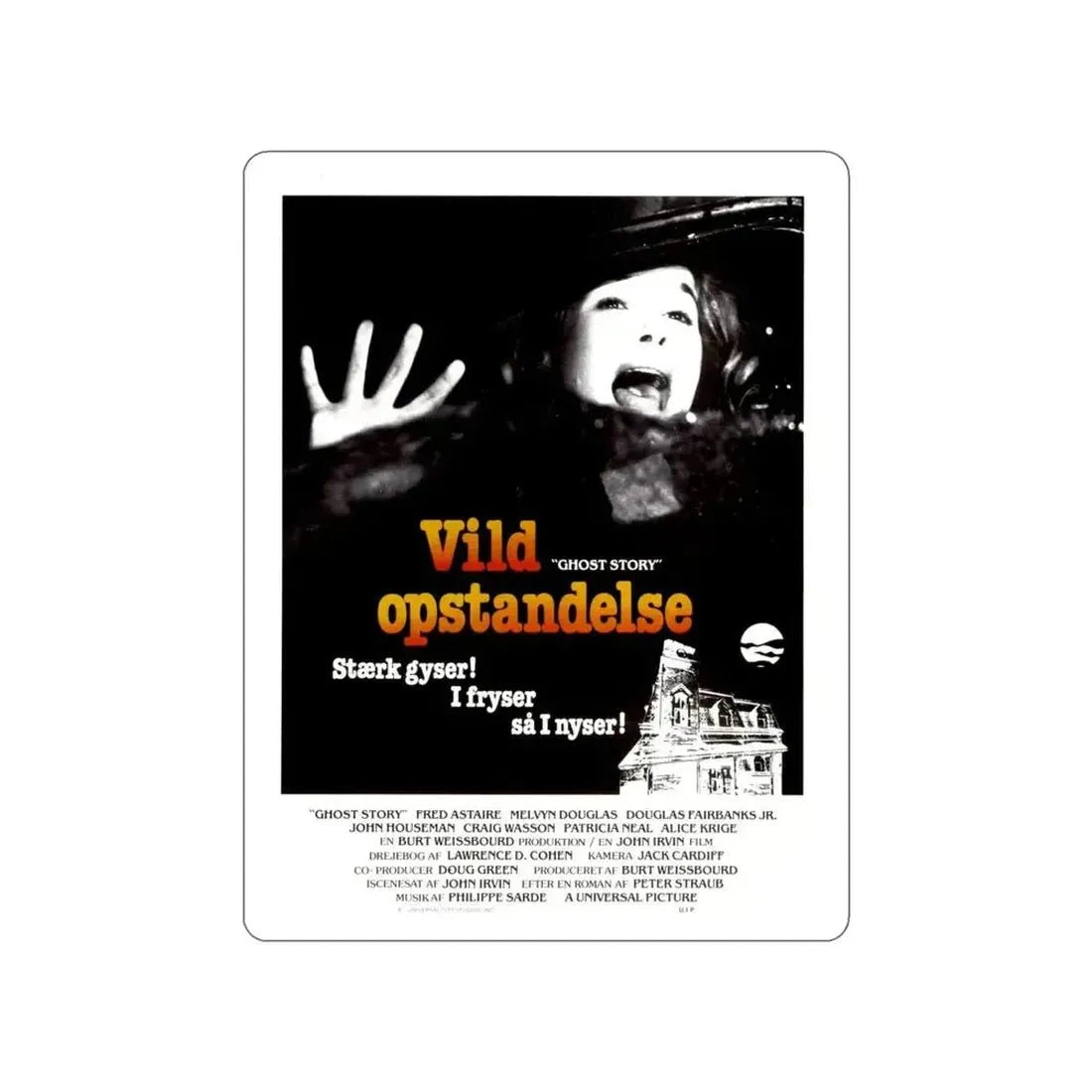 GHOST STORY (DANISH) 1981 Movie Poster STICKER Vinyl Die-Cut Decal - The Sticker Space