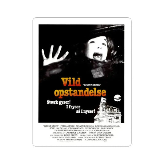 GHOST STORY (DANISH) 1981 Movie Poster - STICKER Vinyl Kiss-Cut Decal 2 Inch White - The Sticker Space
