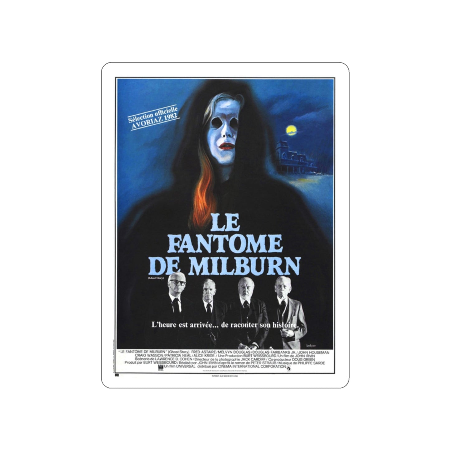 GHOST STORY (FRENCH) 1981 Movie Poster STICKER Vinyl Die-Cut Decal-2 Inch-The Sticker Space