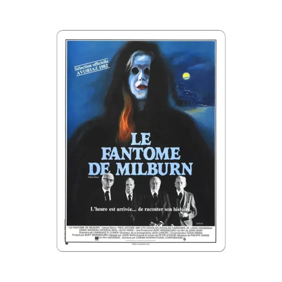 GHOST STORY (FRENCH) 1981 Movie Poster - STICKER Vinyl Kiss-Cut Decal 2 Inch White - The Sticker Space